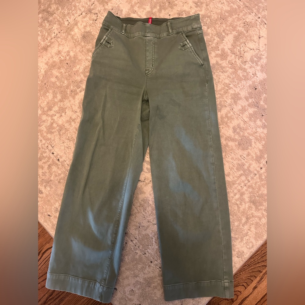 Spanx Stretch Twill olive pants